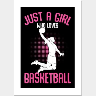 Basketball Girl Women Posters and Art